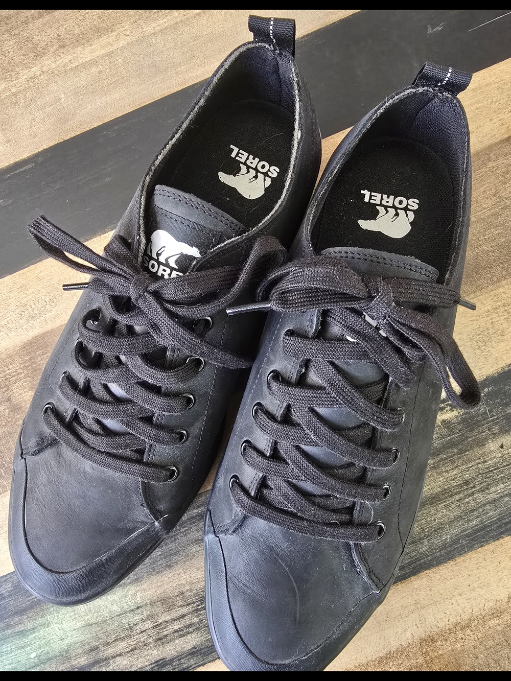Sorel Men's Black Low-Top Lace-Up Sneakers